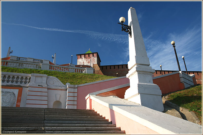 Подъем по Чкаловской лестнице. Фото Нижнего Новгорода. Городской пейзаж