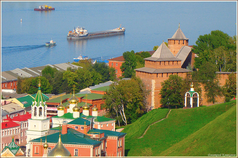 Виды Нижнего Новгорода. Вид на Нижегородский Кремль и Волгу